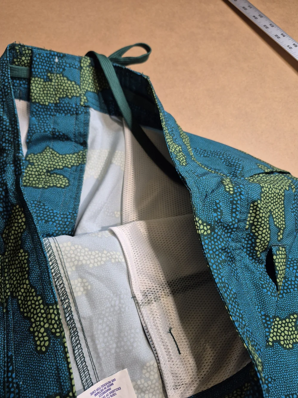 Men's Teal & Green Camouflage Swim Board Shorts 4399/5
